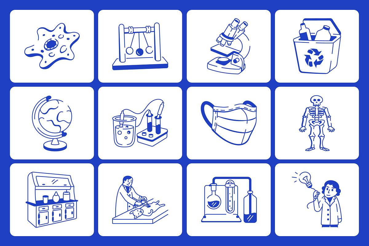 Animated Science Doodles, an Outline Icon by Vectors Market (Photo 3 of 5)