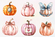 Coquette Pumpkin Clipart, an Illustration by CreationArt (Thumbnail 7 of 9)