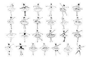 50 Ballerinas Procreate Stamps Brush