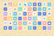 Kawaii Color Pop IOS 14 App Icons, an Icon by Creativity Bucketlist (Thumbnail 4 of 4)