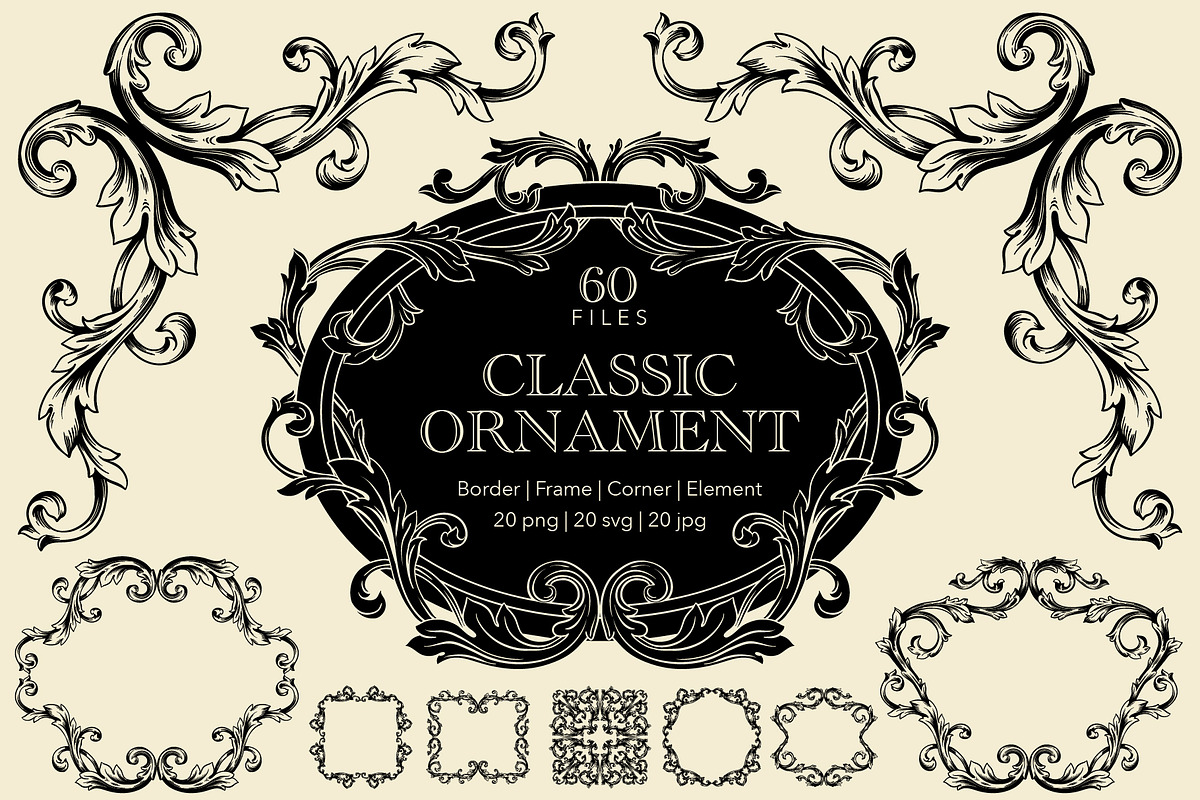 Borders and Frames Ornate Baroque, a Decorative Illustration by Samira (Photo 1 of 7)