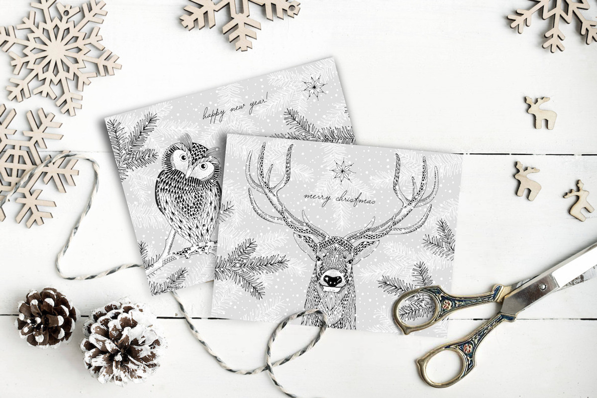 Winter Forest Animals - Hand Drawn, an Animal Illustration by Franzi draws (Photo 4 of 4)