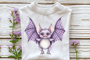 Purple Gingham Halloween Clipart, an Illustration by CraftArtStudio (Thumbnail 4 of 6)