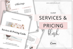 Service & Pricing Guide Canva Blush