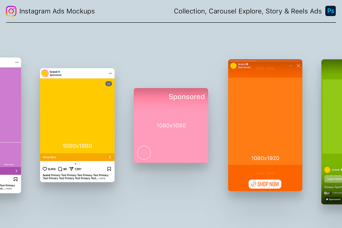 Instagram Ads Mockups, a Social Media Template by lprdesigns (Photo 3 of 6)