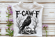 Crow Raven PNG, F-CAW-F Funny, a Work Illustration by Sublimation Artist (Thumbnail 3 of 9)