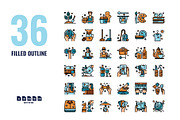 144 Hobbies icon set, an Outline Icon by Foxyard studio (Thumbnail 4 of 6)