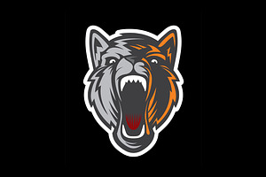 Wolf head logotype