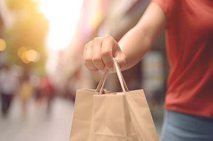 Woman hand holding shopping bag in t, a Photo by Iftikhar Alam