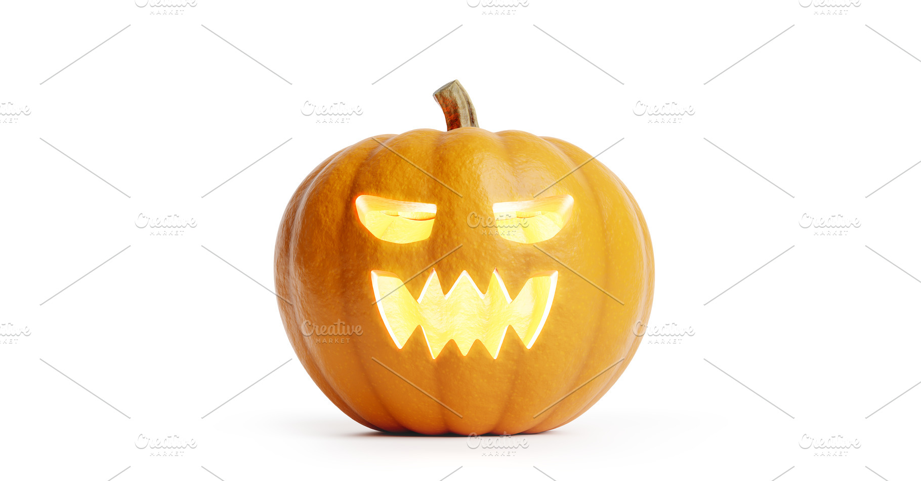 Halloween pumpkin isolated on white., an Abstract Photo by Photocreo Michal Bednarek