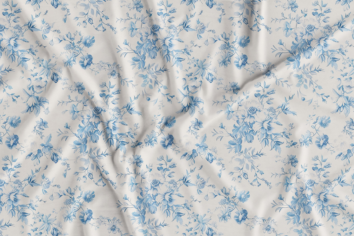 Floral Toile Print Design Patterns, a Pattern Graphic by Olya Creative (Photo 26 of 29)