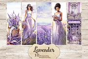Lavender Bookmarks | Spring Bookmark, a Seasonal Illustration by GlamArtZhanna (Thumbnail 1 of 3)