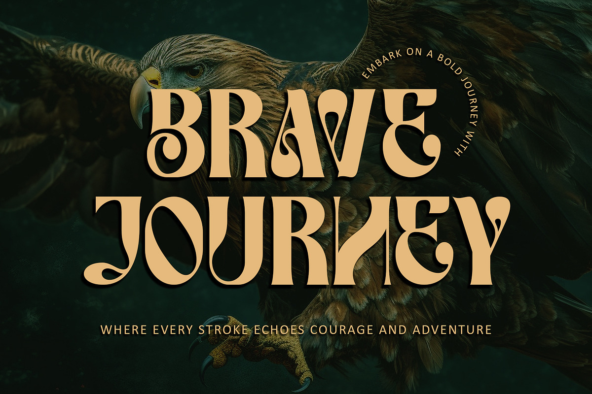 Brave Journey, a Serif Font by Letterara (Photo 1 of 12)