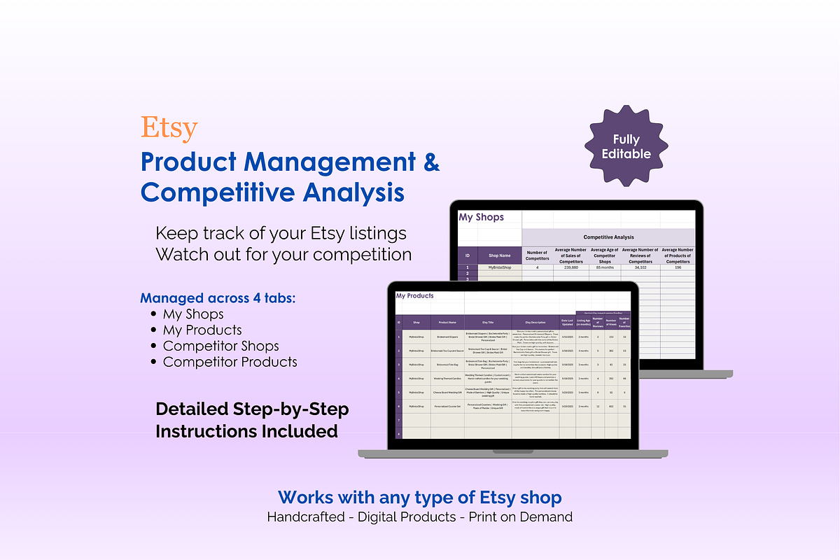 Etsy Product Tool - Excel preview 2