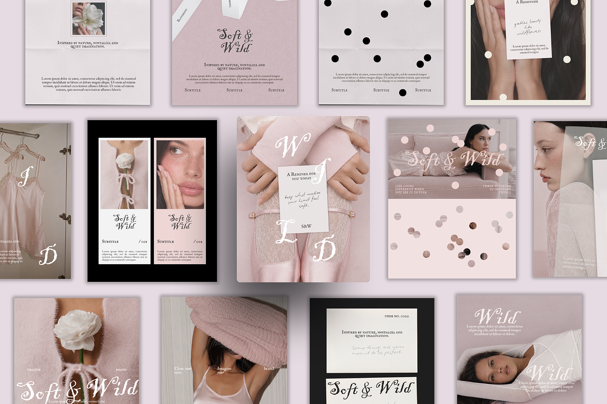 SOFT & WILD Social Media Templates, a Social Media Template by Patrace Studio (Photo 3 of 10)