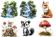 Cute Woodland Animal Clipart, an Illustration by Designworld (Thumbnail 4 of 6)