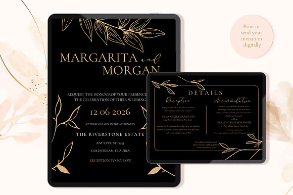 Canva Elegant Wedding Invitation preview 6