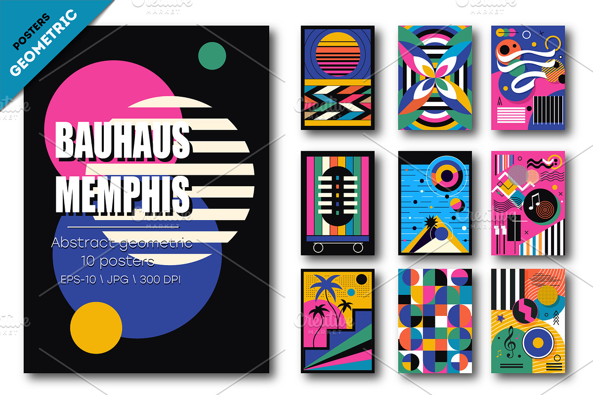 Abstract geometric Bauhaus 02, a Decorative Illustration by KENO Mascots (Photo 1 of 6)