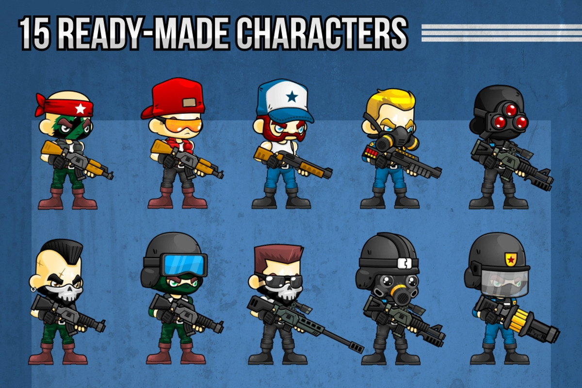 Custom Soldiers - Game Sprites, an Illustration by pzUH (Photo 3 of 7)