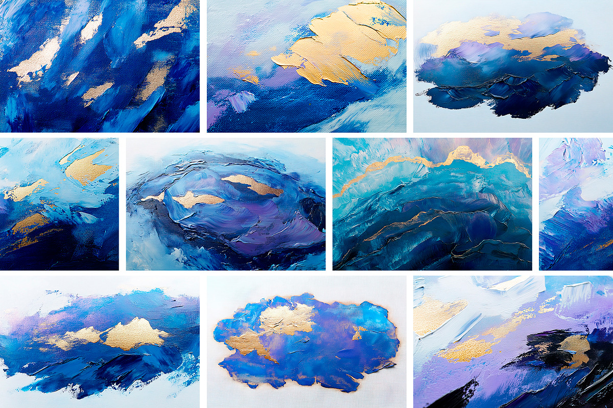 Deep Blue Abstract Backgrounds, a Background Graphic by Elena Dorosh (Photo 2 of 9)