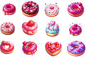Valentine Donut Clipart, an Illustration by Designworld (Thumbnail 2 of 5)