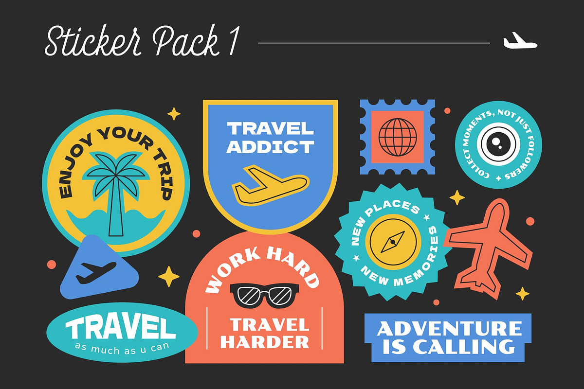 Travel Stickers Bundle, an Object Graphic by TSRY (Photo 5 of 5)