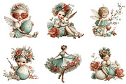 Whimsical Pastel Spring Fairies Png, an Illustration by CreationArt (Thumbnail 4 of 7)