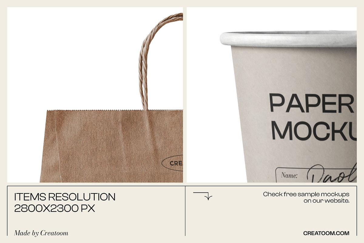 Mockup packaging set - part 1, a Cups & Container Mockup by Creatoom (Photo 8 of 11)