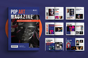 Pop Art Magazine Template Design, a Magazine Template by Seeing-art (Thumbnail 1 of 11)