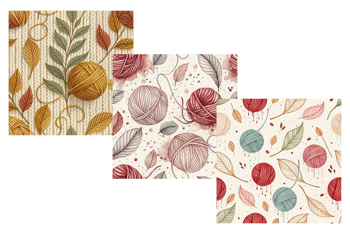 Fall Fiber Studio Seamless Pattern, a Pattern Graphic by FloridPrintables (Photo 5 of 6)