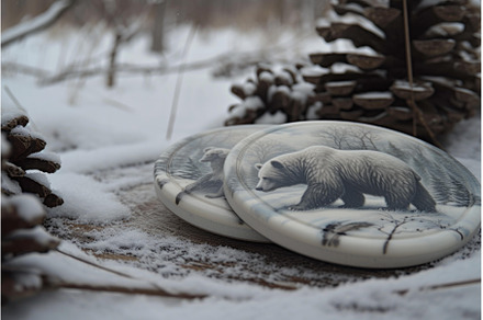 Artistic Polar bears coasters, an Animal Photo by Ylivdesign