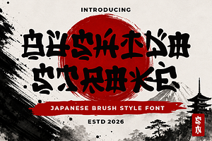 Bushido Stroke Japanese Brush Font