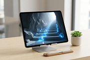 Glowing Ice Staircase Cave Photo, a Background Graphic by Aura Canyon HQ (Thumbnail 4 of 8)