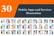 Mobile Apps and Services, a Work Illustration by EllaMaiyaali (Thumbnail 1 of 4)