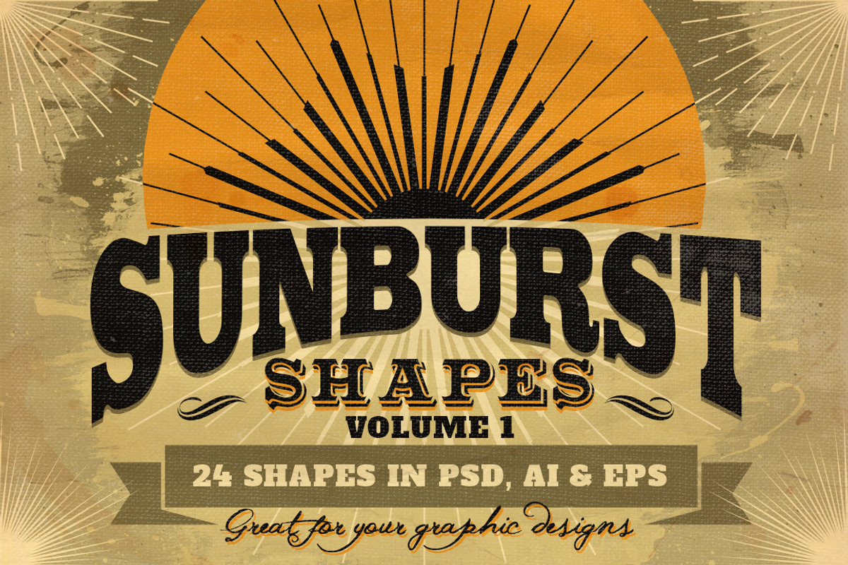 Sunbursts Shapes Vol.1