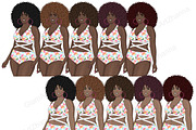 Summer Girl Clipart | Bikini Woman, a Person Illustration by GlamArtZhanna (Thumbnail 2 of 7)