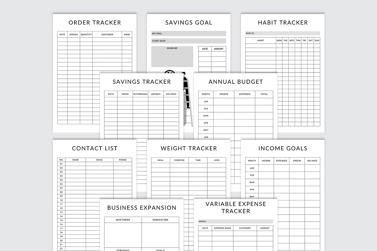 Digital Planner Template Canva, a Stationery Template by Graphic Fabrica (Photo 2 of 7)