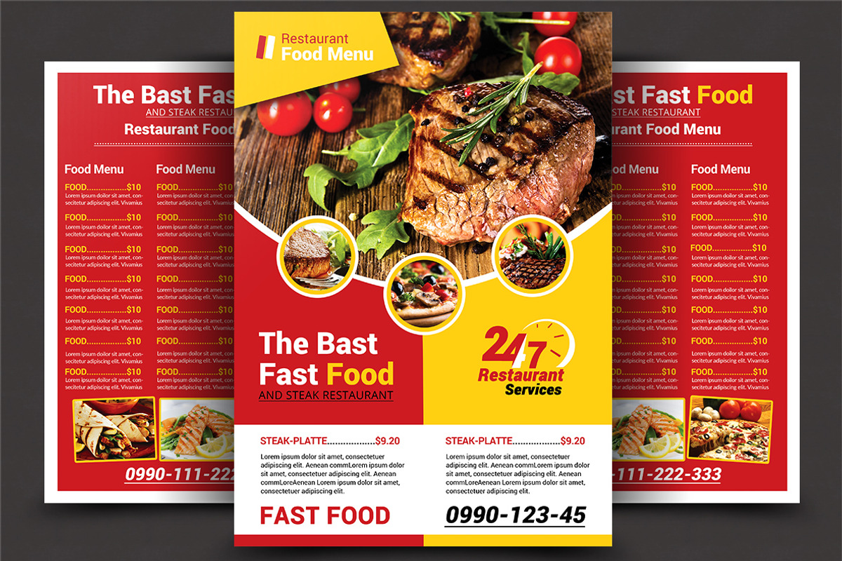 Restaurant Menu, a Flyer Template by AfzaalGraphics (Photo 1 of 4)
