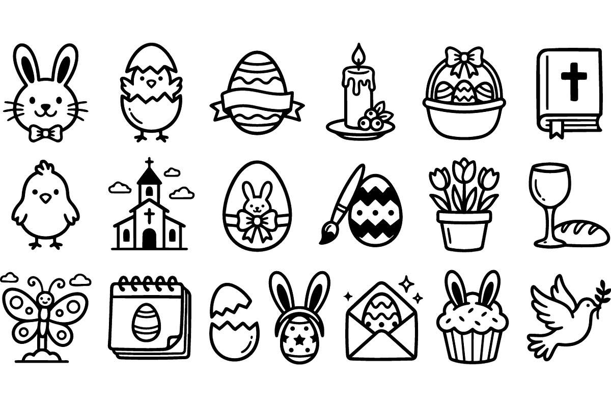 Easter Celebration Clipart Pack, an Illustration by designvectx (Photo 2 of 3)