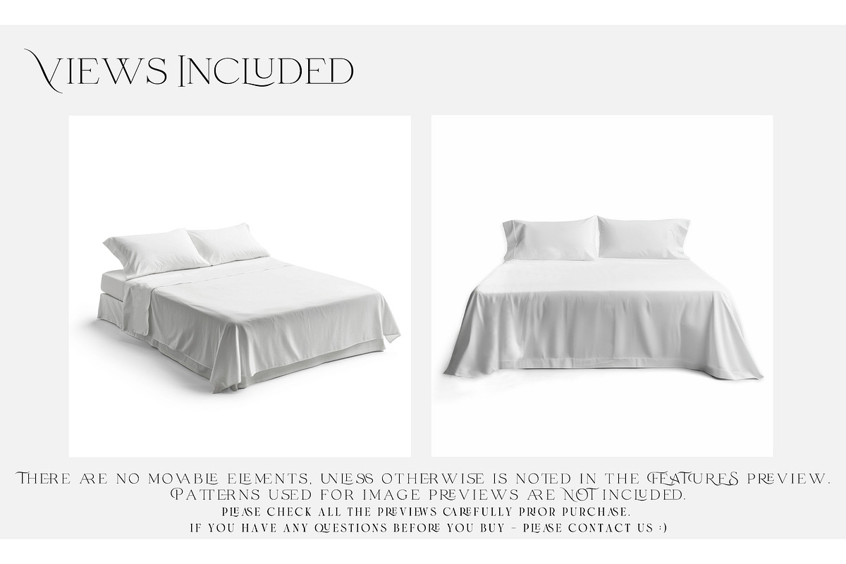 Bedding Flat & Fitted Sheet Mockups, a Product Mockup by mock-ups (Photo 2 of 16)