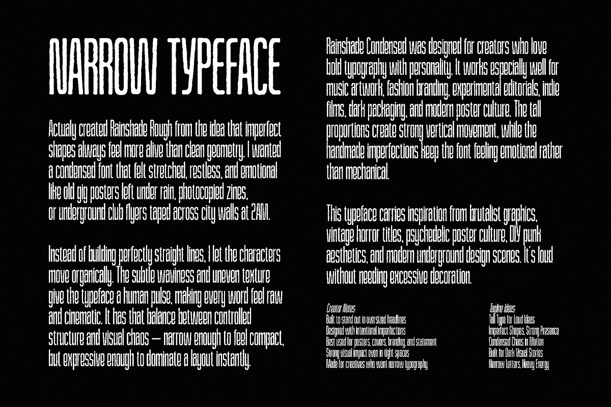 Rainshade Rough - Condensed Font, a Sans Serif Font by Typeparties (Photo 14 of 14)