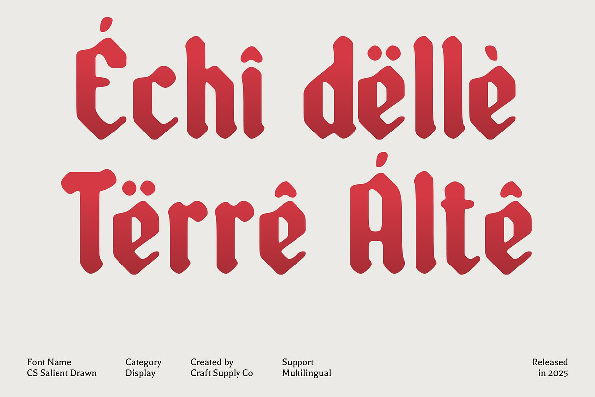CS Salient Drawn, a Blackletter Font by Craft Supply Co. (Photo 6 of 8)