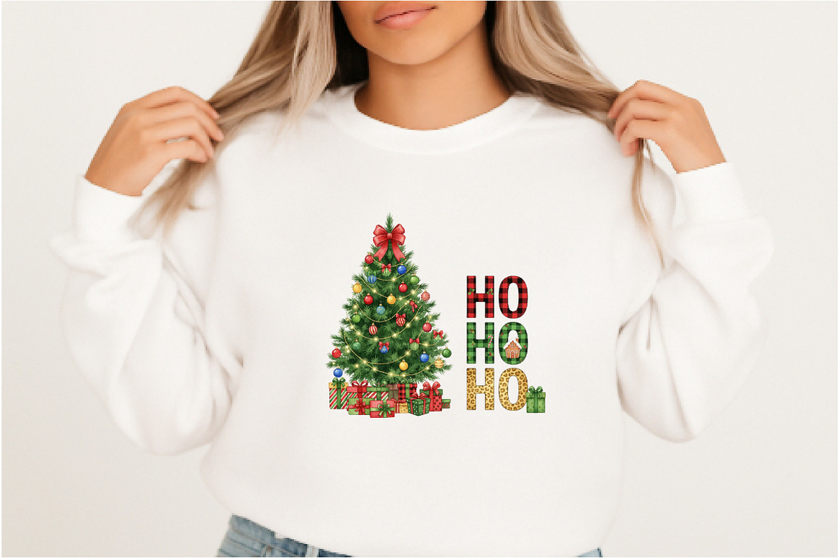 Christmas Tree and Ho Ho Ho PNG, an Illustration by DreamArtGraphic (Photo 3 of 5)