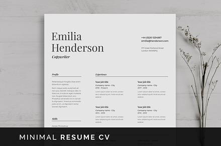 Resume CV Template, a Resume Template by UX-group