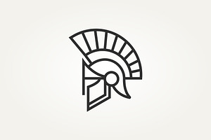 isolated spartan helmet icon logo, a Branding & Logo Template by Blazybone