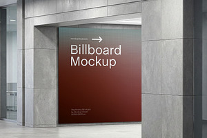 Wall Billboard Mockup