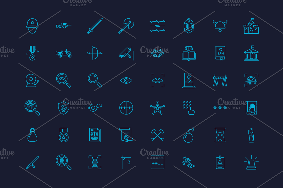Military, Law & Order Icons, an Icon by Amogh Design (Photo 3 of 7)