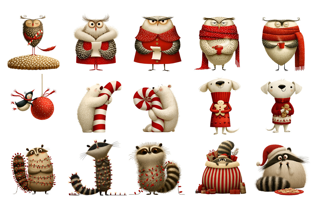 Christmas Woodland PNG Clipart, a Seasonal Illustration by Nicolle's Colorful Art (Photo 5 of 5)