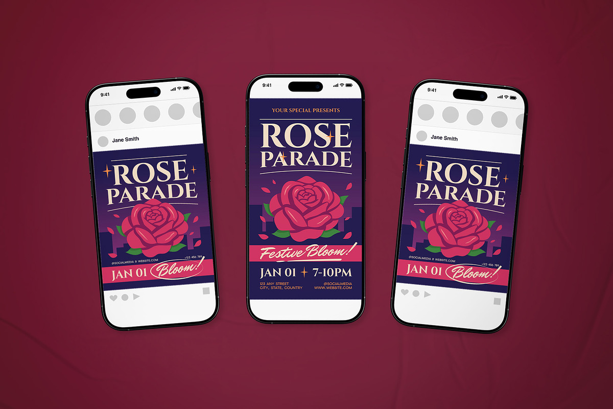 Rose Parade Event Flyer Set, a Flyer Template by The Good Store (Photo 2 of 2)