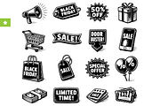 Black Friday Sale Promotion Icons, an Object Graphic by RT Studio (Thumbnail 1 of 4)